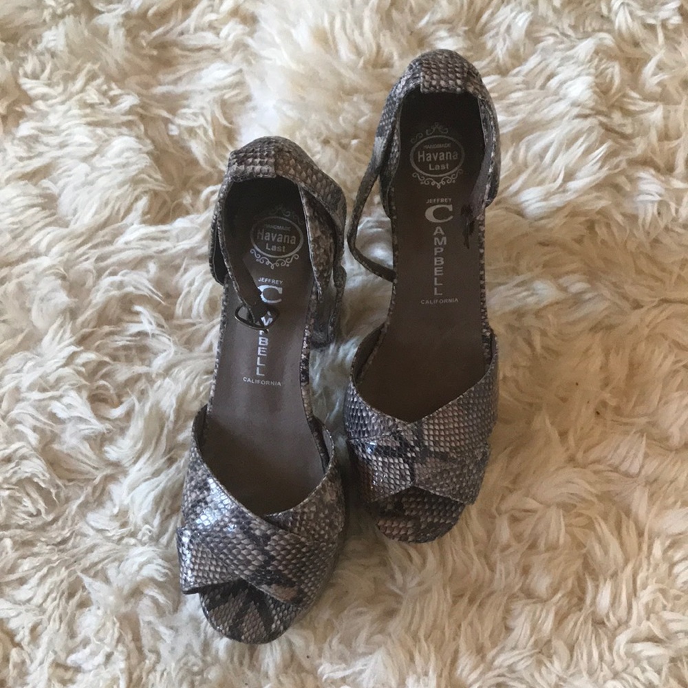 Jefferey Campbell Platform Snakeskin Shoes